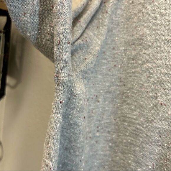 Caslon V-Neck Sweater Size Large Grey White & Purple Speckles Alpaca/Wool Blend - Picture 5 of 16